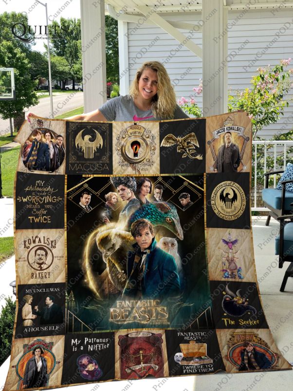 Fantastic Beasts And Where To Find Them Collection Quilt Blanket with Vintage Quilt Bedding Set