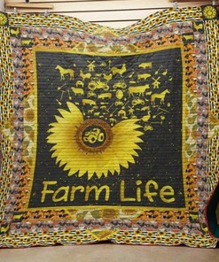 Farm Life Sunflower Quilt Blanket - Cozy Blanket for Your Rustic Home