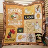 Farmer And Chicken Fan? Chickens Are Freaking Awesome Quilt Blanket
