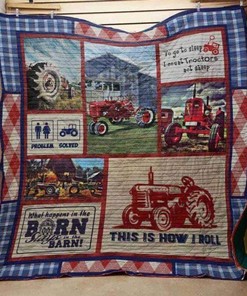 Farmer Tractor Quilt Bedding Set J1603 82o33 for Agriculture Enthusiasts