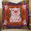 Farmer Who Love Pig Quilt Blanket for Animal and Farm Lovers