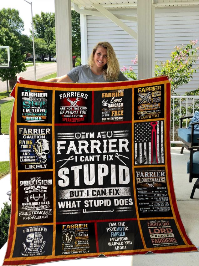 Farrier Blacksmith Pattern Quilt Bedding Set for Farmers