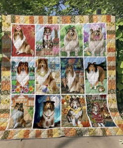 Fashionable Sheltie Quilt Bedding Set, Perfect for Dog Lovers