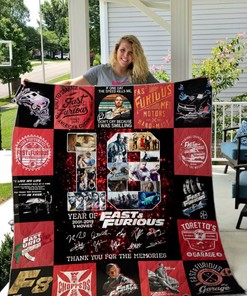 Fast & Furious Style 2001 - 2019 Quilt Blanket for Movie Buffs
