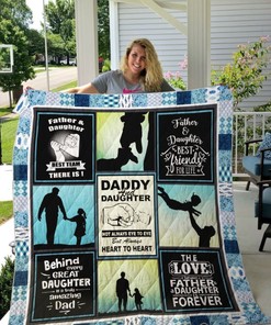 Father And Daughter Love And Support Embodied In This Quilt Blanket