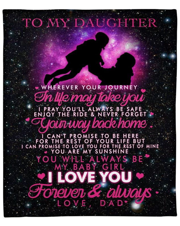 Father To Daughter Bedding - The Journey Of Life With This Fleece Quilt Blanket