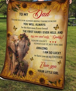 Father-Daughter Bond Celebrated With Sunflower Blanket