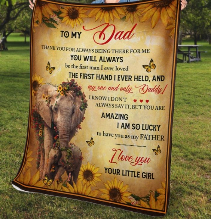 Father-Daughter Bond Celebrated With Sunflower Blanket
