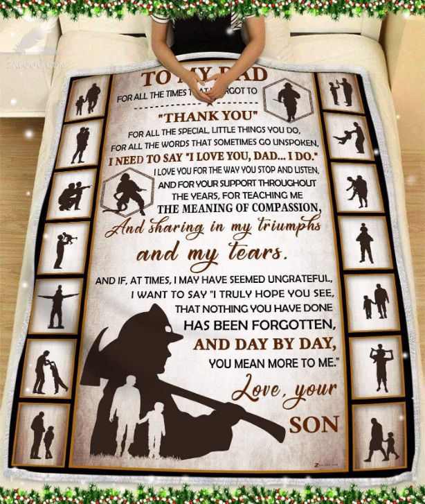Father-Son Firefighter Quilt Bedding Set - The Times We Cherish