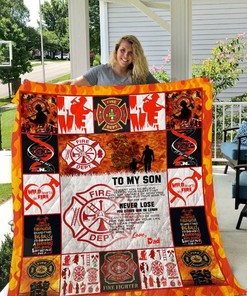 Father-Son Firefighter Quilt Blanket - A Tribute To The Best Firefighters