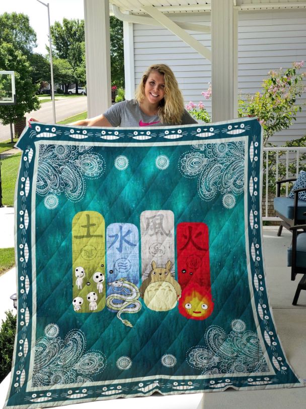 Favorite Ghibli Characters Quilt Blanket for Anime Lovers