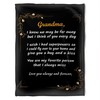 Favorite Person Fleece Blanket for Grandparents from Granddaughter and Grandson