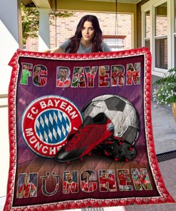 Fc Bayern Mnchen Quilt Blanket - For Soccer Fans