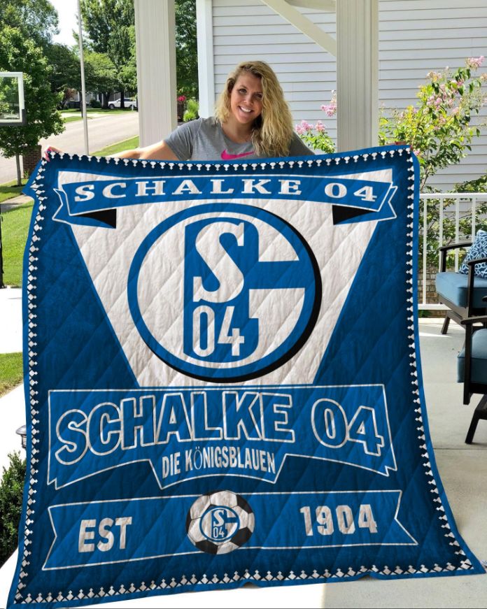 Fc Schalke 04 S04 Quilt Bedding Set - Ideal For Soccer Enthusiasts