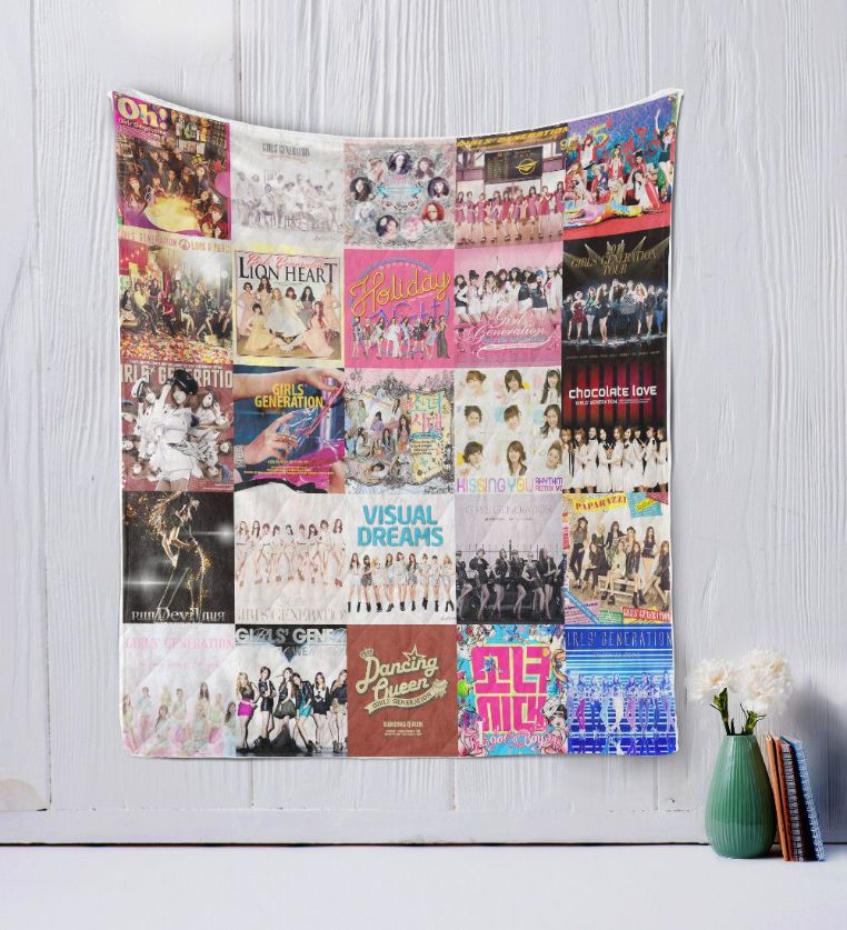 Feel The Love With Girls Generation Kpop Group Quilt Blanket
