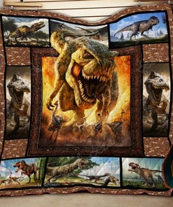 Ferocious T-Rex Dinosaur Quilt Bedding Set - Perfect For Dinosaur Enthusiasts