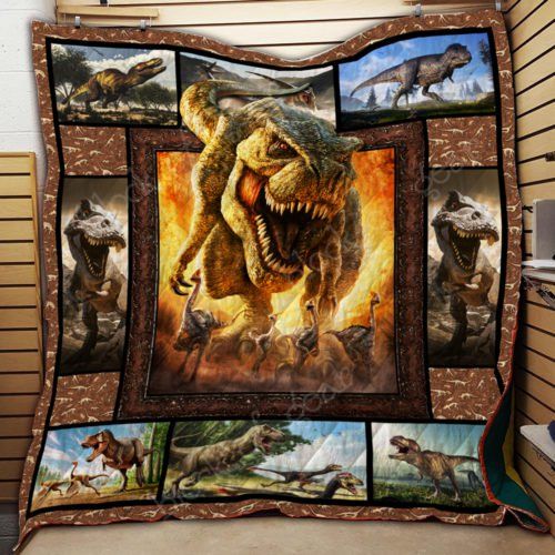 Ferocious T-Rex Dinosaur Quilt Bedding Set - Perfect For Dinosaur Enthusiasts