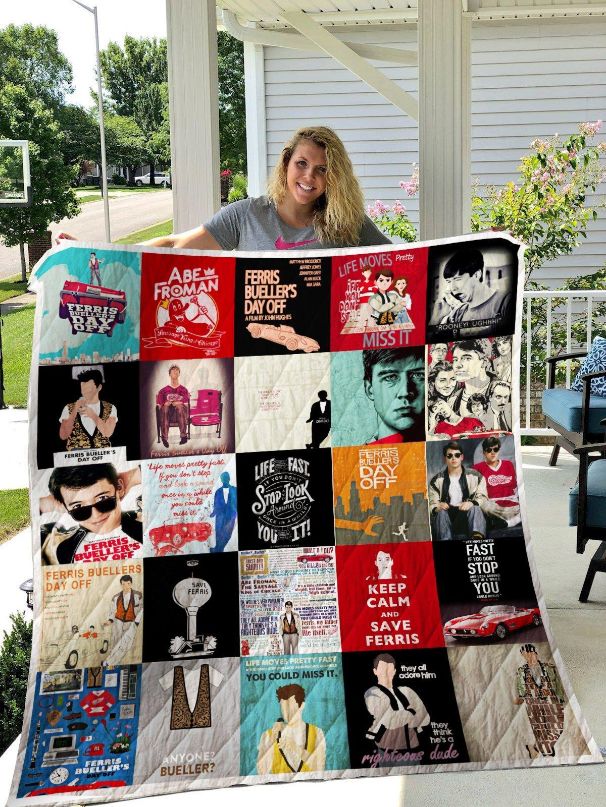 Ferris BuellerS Day Off Classic Movie Inspired Quilt Bedding Set
