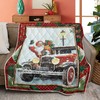 Festive and Fun Christmas Gift Quilt Blanket with Santa Claus - Perfect for Gifting
