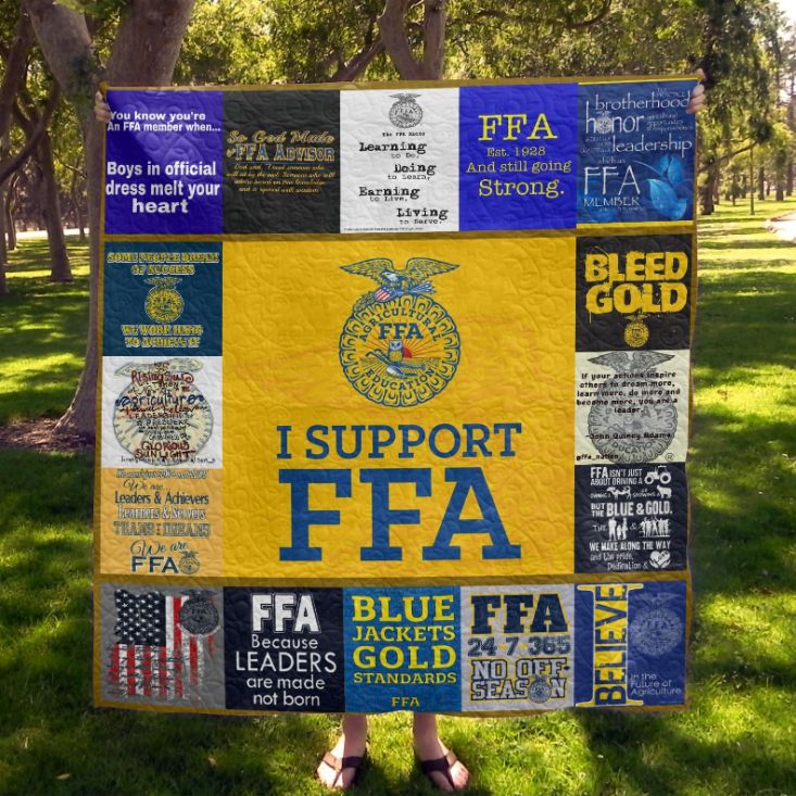 Ffa Quilt Blanket BEEQ5002 DUP with Quotes for Kids, Bed Set Vintage
