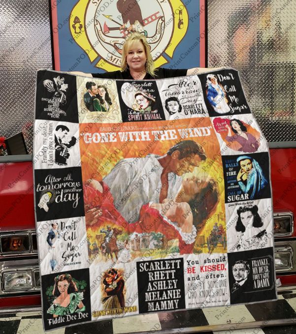 Fiddle Dee Dee Gone With The Wind For Fans Collection Quilt Blanket with Quilt Bedding Set Vintage