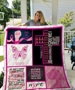 Fight Like a Girl Hope Quilt Bedding Set - Empowering Message for Women and Girls