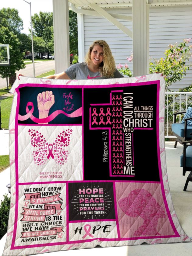 Fight Like a Girl Hope Quilt Bedding Set - Empowering Message for Women and Girls