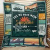 Fill My Days With Sunshine And Lake Water Quilt Bedding Set for Nature Lovers