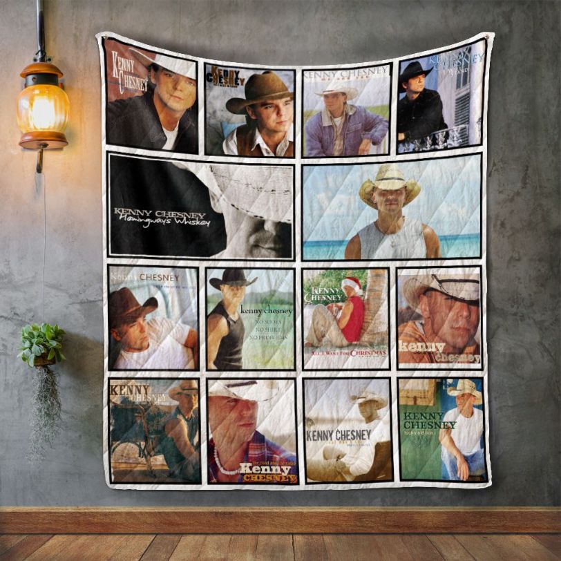 Film Style Kenny Chesney Album Covers Quilt Bedding Set with Bed Set for Boys