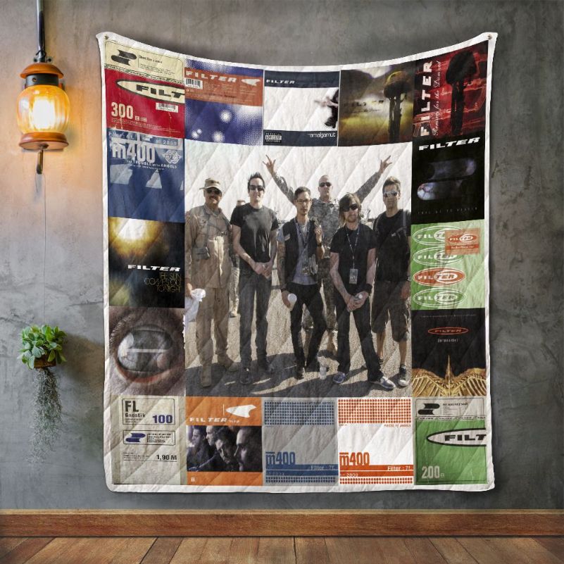 Filter Albums Quilt Blanket - Perfect for Fans of Industrial Rock Music