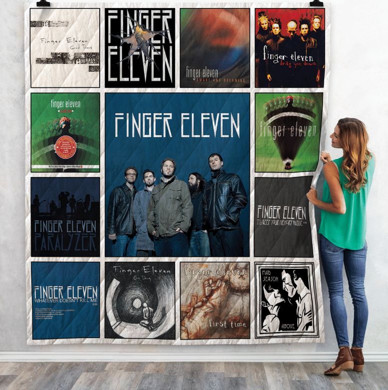Finger Eleven Throws Albums Quilt Blanket - Ideal for Fans of Alternative Rock Music
