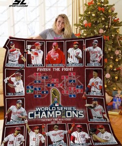 Finish The Fight Washington Nationals Baseball Inspired Quilt Bedding Set