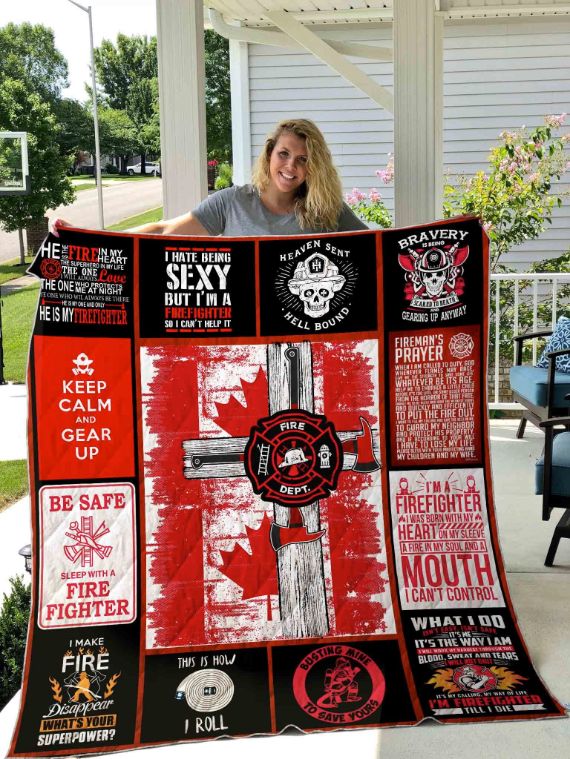 Firefighter Canada Keep Calm And Gear Up Bedding Set - A Patriotic Tribute