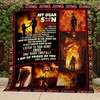 Firefighter Family To My Dear Son From Mom Personalized Quilt Bedding Set