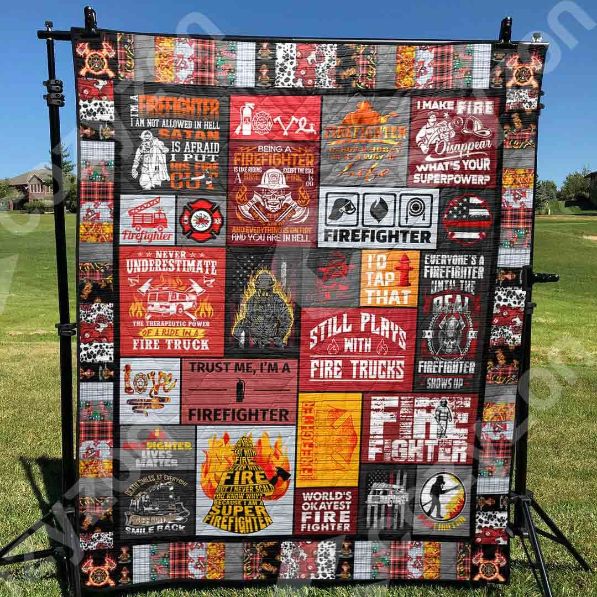 Firefighter Quilt Bedding Set - I Make Fire Disappear