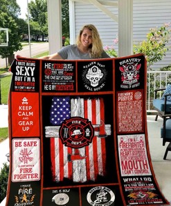 Firefighter Quilt Blanket - Keep Calm And Gear Up