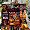 Fireman Theme Quilt Blanket - Ideal for Firefighter Supporters