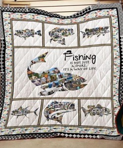 Fishing Love Fish Quilt Bedding Set - Quilt For Ones Who Love Fish
