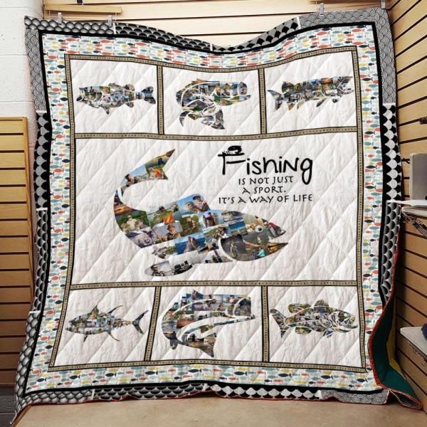 Fishing Love Fish Quilt Bedding Set - Quilt For Ones Who Love Fish