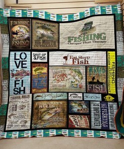 Fishing On Lake Quilt Bedding Set - For The Lake House