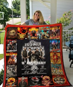 Five Finger Death Punch Anniversary Quilt Blanket for Fans