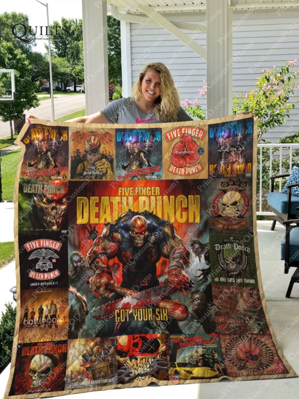 Five Finger Death Punch for fans collection quilt blanket featuring Got Your Six