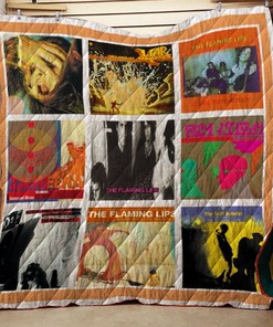 Flaming Lips Vintage Album Collection Quilt Bedding Set, Perfect for Music Lovers