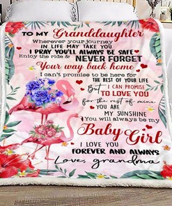 Flamingo Dream Quilt Bedding Set for Granddaughter from Grandma