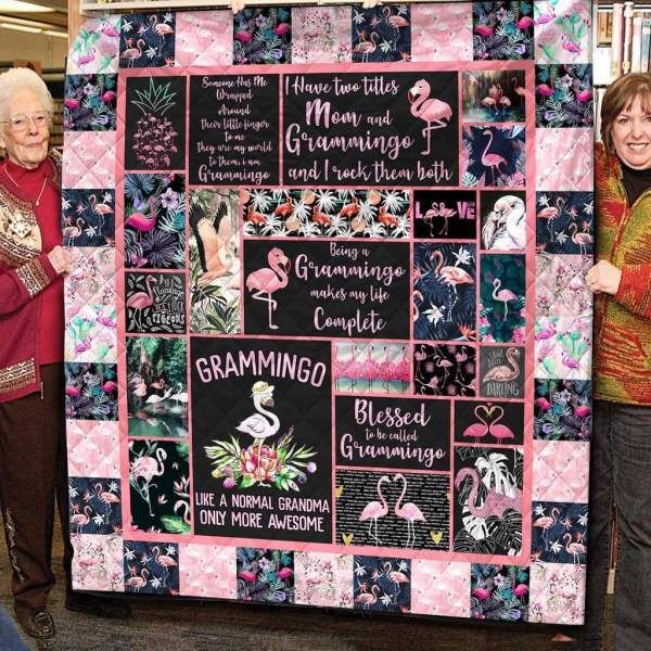 Flamingo Grammingo Quilt Bedding Set - Quilt Set For Those Who Love Flamingos