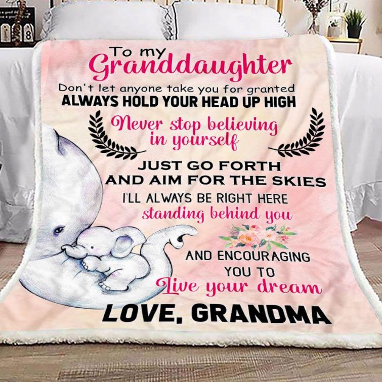 Fleece Quilt Bedding Set- Grandma To Granddaughter Elephant For Kids Bedding.
