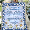 Fleece Quilt Bedding Set- To My Granddaughter Family Blanket.