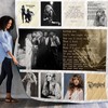 Fleetwood Mac Song Lyrics Combined Quilt Bedding Set for Music Enthusiasts