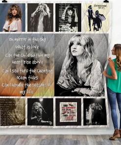 Fleetwood Mac Song Lyrics Quilt Blanket 01 - Cozy up with this Fleetwood Mac Song Lyrics quilt blanket