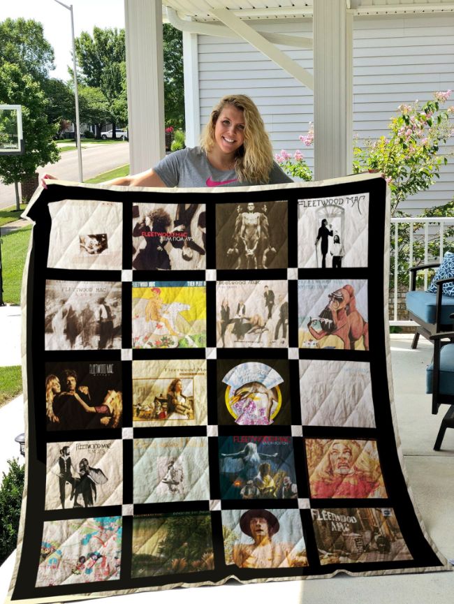 Fleetwood Mac Vintage Quilt Bedding Set for Classic Rock Fans